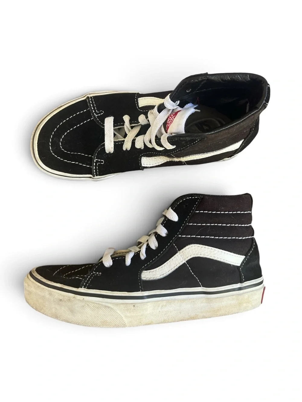 Vans Sk8-Hi Black & White High-Top Sneakers for Kids